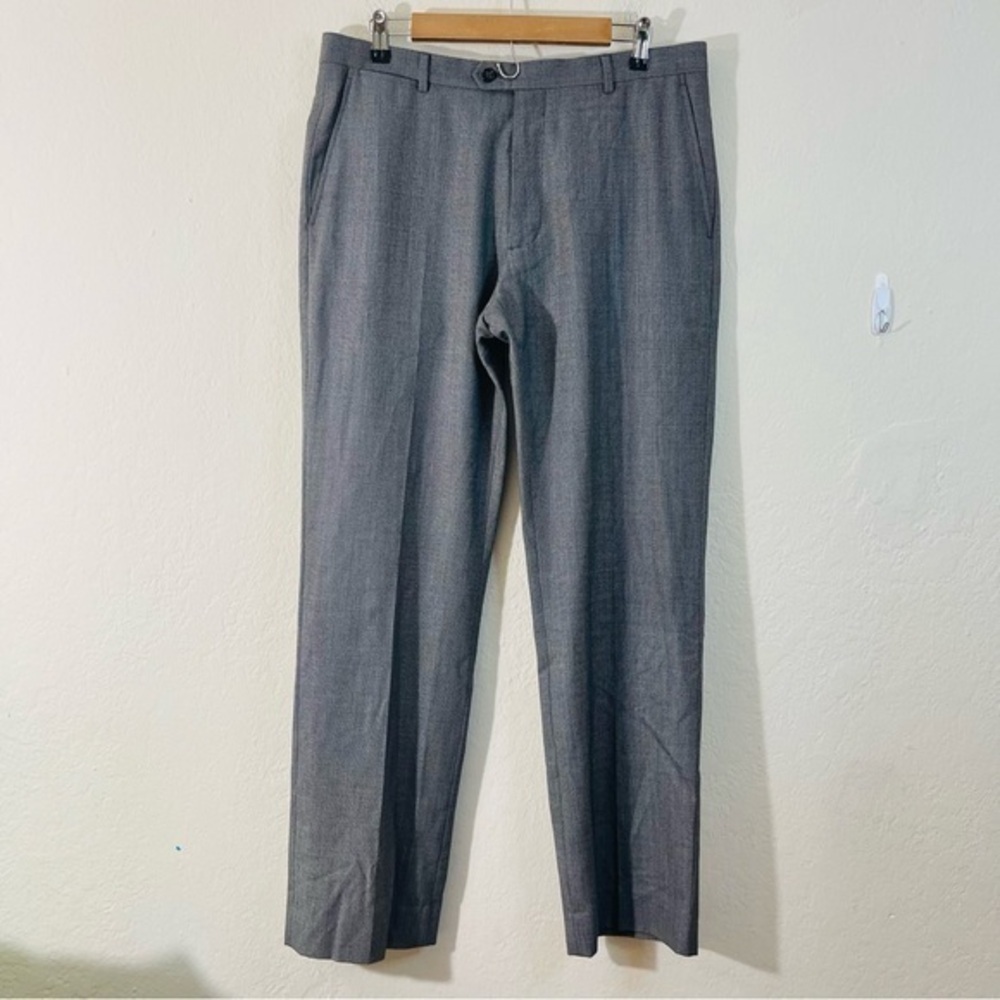 Banana Republic 100% Wool High Rise Dress Pants Men Size 34 Black/White Pockets